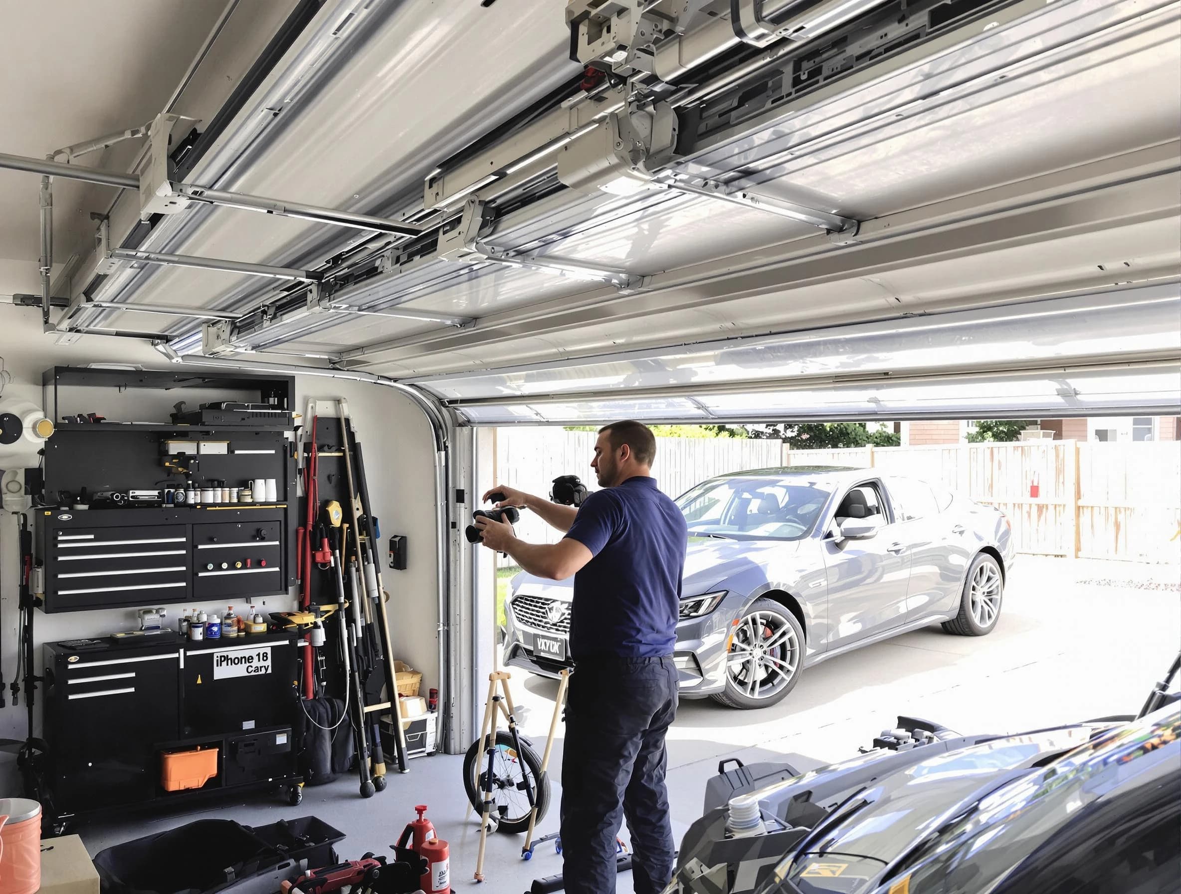 Snyderville Garage Door Repair technician fixing noisy garage door in Snyderville