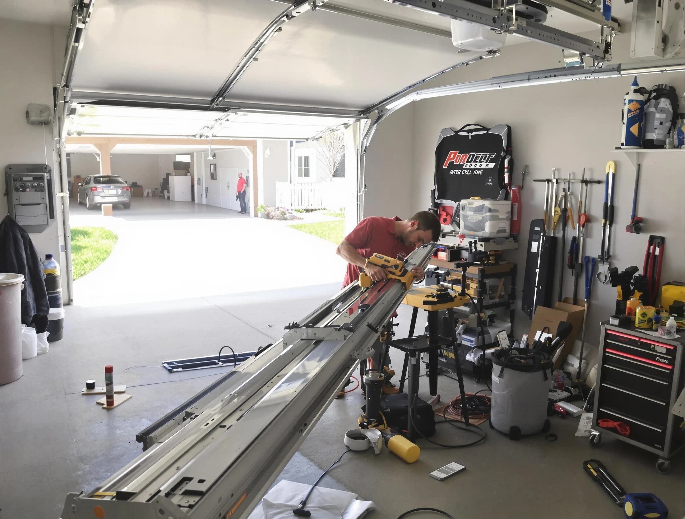 Snyderville Garage Door Repair expert performing track repair in Snyderville