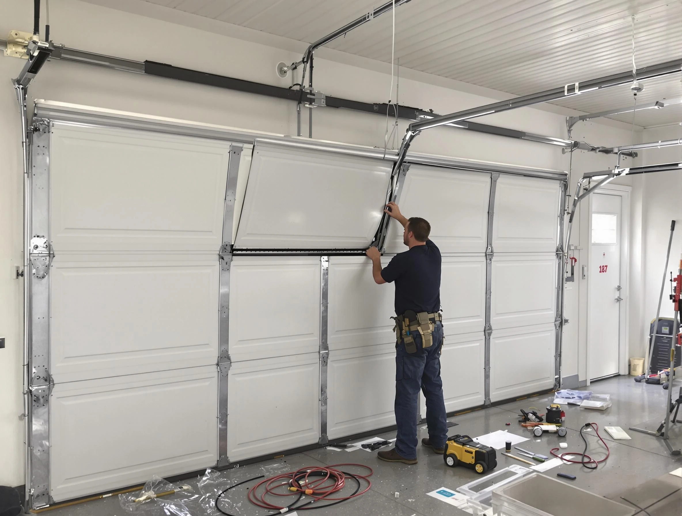 Garage Door Section Replacement in Snyderville
